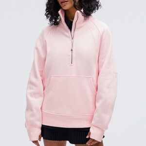 Lululemon Scuba Oversized Funnel-Neck Half Zip Long - Strawberry Milkshake